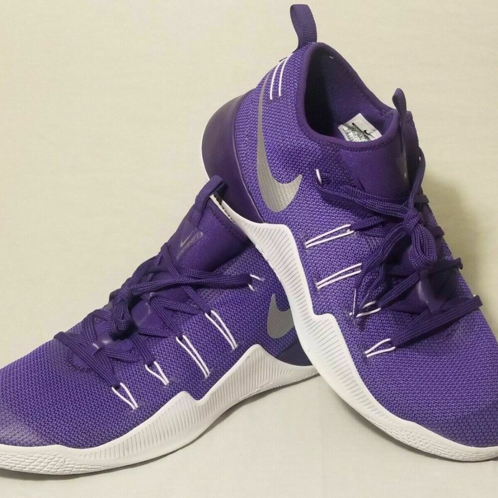 🔥Nike Zoom Hypershift Basketball Shoes 856488-551 Men's Purple White Size 16.5